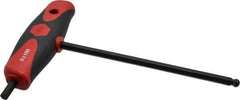 Wiha - 6mm Hex, T-Handle Cushion Grip, Hex Key - 150mm OAL, Metric System of Measurement - Eagle Tool & Supply