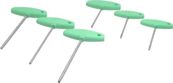 Wiha - 6 Piece IP10 to IP30 T-Handle Torx Plus Key Set - IP10, IP15, IP20, IP25, IP27, IP30 Torx Size - Eagle Tool & Supply