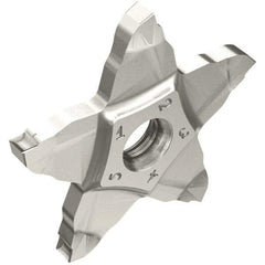 Iscar - PENTA PB IC908 Grade, 0.0787" Cutting Width, Carbide Cutoff Insert - Neutral Lead Angle, 0.008" Cnr Rad, TiAlN Coated, Other End - Eagle Tool & Supply