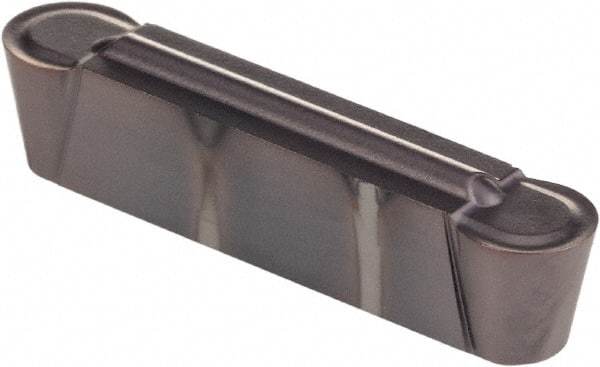 Kennametal - 0500R GMP Grade KCU25, 5mm Cutting Width Carbide Grooving Insert - 4.09mm Max Depth of Cut, Neutral, 2.5mm Corner Radius, AlTiN Finish - Eagle Tool & Supply