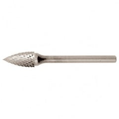 SG-13 Double Cut Solid Carbide Bur-Pointed Tree Shape - Eagle Tool & Supply