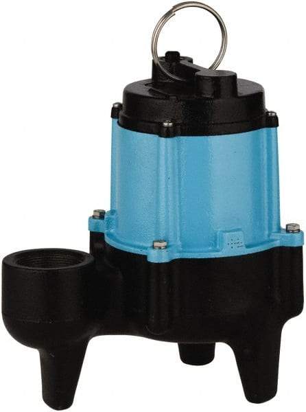 Little Giant Pumps - 1/2 hp, 9.5 Amp Rating, 115 Volts, Manual Operation, Sewage Pump - 1 Phase, Cast Iron Housing - Eagle Tool & Supply