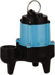 Little Giant Pumps - 1/2 hp, 9.5 Amp Rating, 115 Volts, Manual Operation, Sewage Pump - 1 Phase, Cast Iron Housing - Eagle Tool & Supply