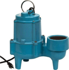 Little Giant Pumps - 4/10 hp, 8.5 Amp Rating, 115 Volts, Manual Operation, Sewage Pump - 1 Phase, Cast Iron Housing - Eagle Tool & Supply