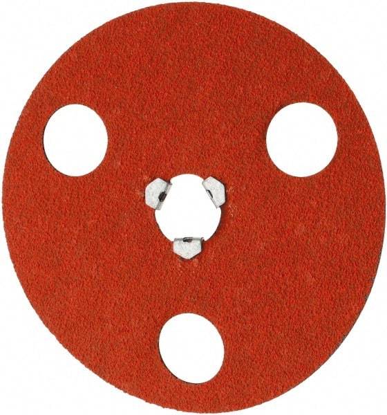 Norton - 5" Disc Diam, 60 Grit, Ceramic Alumina Quick Change Disc - Type S Attaching System, Coated, Medium Grade - Eagle Tool & Supply