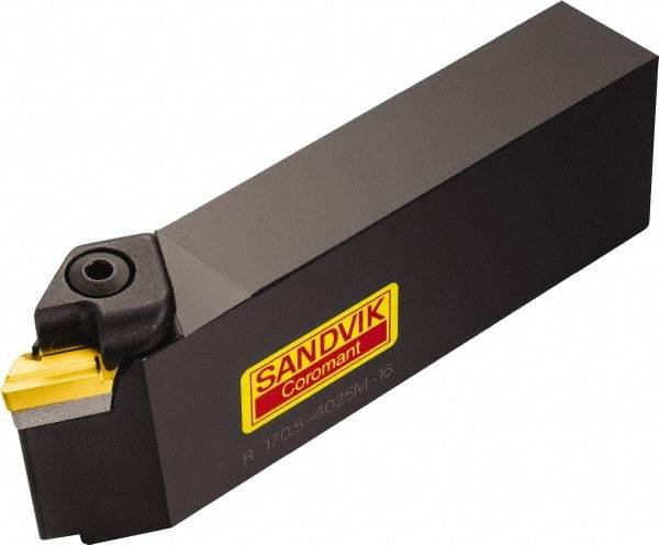 Sandvik Coromant - R/L170.5, Right Hand Cut, 30° Lead Angle, 40mm Shank Height x 25mm Shank Width, Negative Rake Indexable Turning Toolholder - 145mm OAL, KNUX 16 04 05R Insert Compatibility, Series T-Max - Eagle Tool & Supply