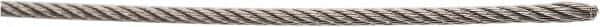 Value Collection - 1' Long, 1/16" Diam, Aircraft Cable - 360 Lb Breaking Strength, Material Grade 316, 7 x 7 Strand Core - Eagle Tool & Supply