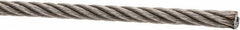 Value Collection - 1' Long, 3/16" Diam, Aircraft Cable - 2,900 Lb Breaking Strength, Material Grade 316, 7 x 19 Strand Core - Eagle Tool & Supply