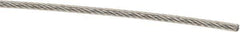 Loos & Co. - 1/16" x 3/64" Diam, Aircraft Cable - 270 Lb Breaking Strength, Material Grade Carbon Steel, 7 x 7 Strand Core, Nylon Coating - Eagle Tool & Supply