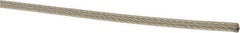 Loos & Co. - 3/32" x 1/16" Diam, Aircraft Cable - 480 Lb Breaking Strength, Material Grade Carbon Steel, 7 x 7 Strand Core, Nylon Coating - Eagle Tool & Supply