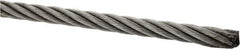 Loos & Co. - 3/16" Diam, Galvanized Steel Wire Rope - 4,200 Lb Breaking Strength, Material Grade Carbon Steel, 7 x 19 Strand Core - Eagle Tool & Supply