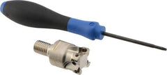 Seco - 1" Cut Diam, 0.03" Max Depth, M12 Modular Connection Indexable High-Feed End Mill - Screw Holding Method, LP.. 06 Insert, R217.21 Toolholder, Through Coolant - Eagle Tool & Supply