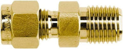 Brennan - 1/4" OD, Brass Male Connector - NPT Ends - Eagle Tool & Supply