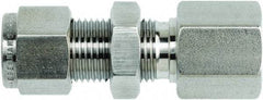 Brennan - 1/2" OD, Stainless Steel Bulkhead Female Connector - Comp x FNPT Ends - Eagle Tool & Supply