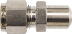 Brennan - 3/8" Tube OD x 3/8 Thread Stainless Steel Compression Tube Butt Weld Male Connector - Eagle Tool & Supply