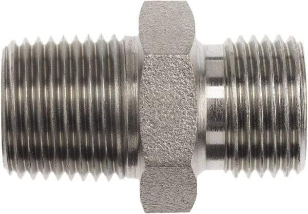 Brennan - 1/4" Stainless Steel Pipe Adapter - Hex Nipple - Eagle Tool & Supply