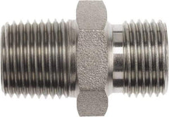 Brennan - 1/4" Stainless Steel Pipe Adapter - Hex Nipple - Eagle Tool & Supply