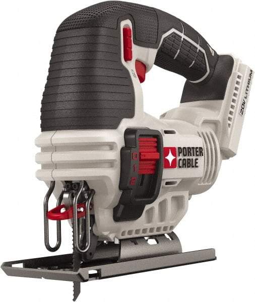Porter-Cable - 20 Volt, 2,500 SPM, 3/4" Stroke Length, Lithium-Ion Cordless Jigsaw - 45° Cutting Angle, Series 20V MAX - Eagle Tool & Supply