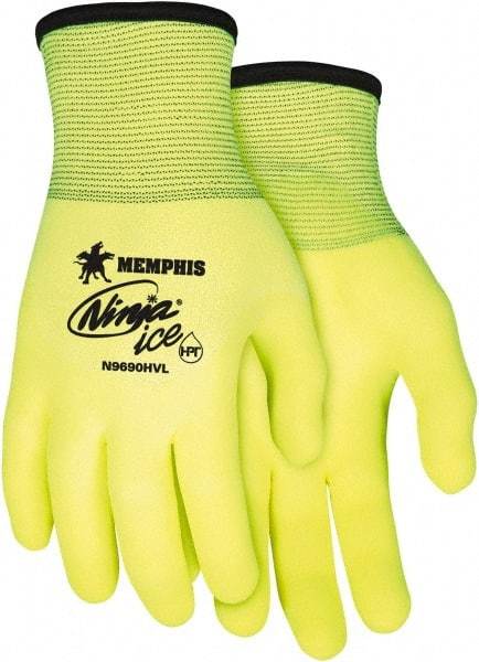 MCR Safety - Size L Work Gloves - Yellow, Paired - Eagle Tool & Supply