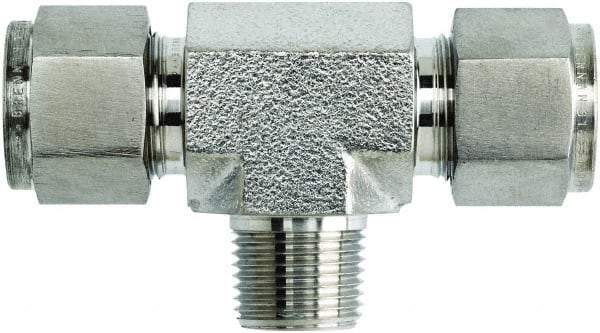 Brennan - 3/4" OD, Stainless Steel Union Tee - Comp x Comp x Comp Ends - Eagle Tool & Supply
