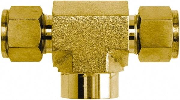 Brennan - 3/4" OD, Stainless Steel Female Branch Tee - Comp x FNPT Ends - Eagle Tool & Supply