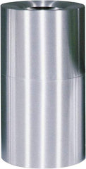 Rubbermaid - 21 Gal Aluminum Round Decorative Waste Receptacle With Top - Aluminum, 32" High - Eagle Tool & Supply