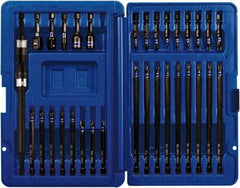 Irwin - 34 Piece, Screwdriver Insert Bit Set - #1 to #4 Phillips, T10 to T40 Torx - Eagle Tool & Supply