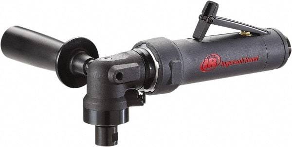 Ingersoll-Rand - 1/4" Collet, Angle Handle, Air Angle Die Grinder - 12,000 RPM, Rear Exhaust, 17 CFM, 1 hp, 90 psi - Eagle Tool & Supply