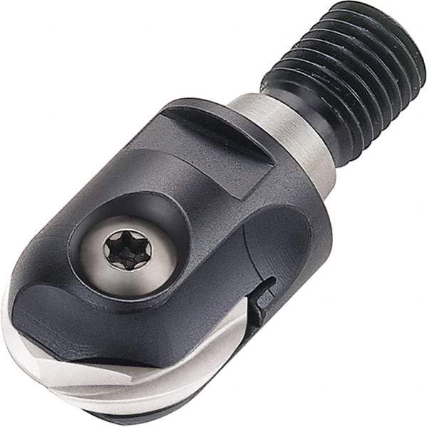 Walter - 20mm Cut Diam, 10mm Max Depth of Cut, 18.5mm Shank Diam, 51mm OAL, Indexable Ball Nose End Mill - 37,700 Max RPM - Eagle Tool & Supply
