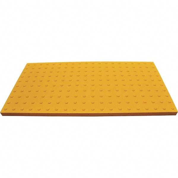 UltraTech - 5 Ft. Long x 2 Ft. Wide, Urethane Surface, Molded Bubble Entrance Matting - Outdoor, Heavy Traffic, Urethane, Yellow - Eagle Tool & Supply