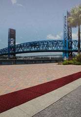 UltraTech - 3 Ft. Long x 2 Ft. Wide, Urethane Surface, Molded Bubble Entrance Matting - Outdoor, Heavy Traffic, Urethane, Red - Eagle Tool & Supply