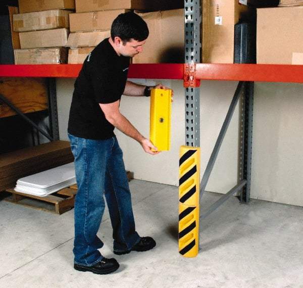 UltraTech - 15-1/2" Long, Polyethylene Rack Guard - Yellow - Eagle Tool & Supply