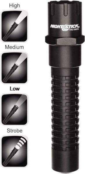 Bayco - LED Bulb, Industrial/Tactical Flashlight - Black Aluminum Body, CR123 Batteries - Eagle Tool & Supply
