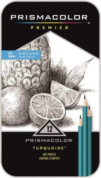 Prismacolor - 2B, 3B, 4B, 5B, 6B, 7B, 8B, 9B, B, F, H, HB Graphite Pencil - Graphite - Eagle Tool & Supply