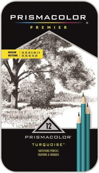 Prismacolor - 2B, 2H, 3B, 3H, 4B, 4H, 5H, 6H, B, F, H, HB Graphite Pencil - Graphite - Eagle Tool & Supply