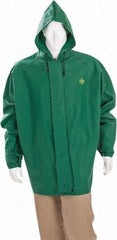 MCR Safety - Size 4XL, Green, Rain Jacket - Attached Hood - Eagle Tool & Supply