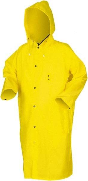 MCR Safety - Size 5XL, Yellow, Rain Jacket - 2 Pockets - Eagle Tool & Supply