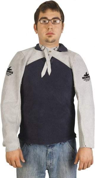 MCR Safety - Size Universal, Leather Sleeve - 23" Long Sleeve, Snaps at Wrist - Eagle Tool & Supply