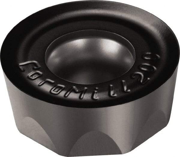 Sandvik Coromant - RCHT130400 PL Grade 1010 Carbide Milling Insert - TiAlN2 Finish, 3/16" Thick, 1/2" Inscribed Circle, 1/4" Corner Radius - Eagle Tool & Supply