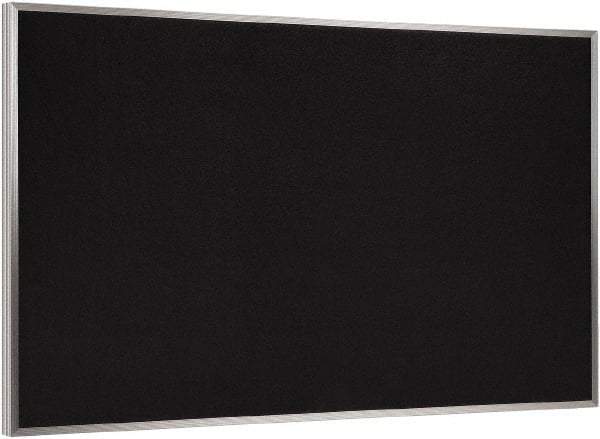 Ghent - 36" Wide x 24" High Open Cork Bulletin Board - Rubber, Black - Eagle Tool & Supply