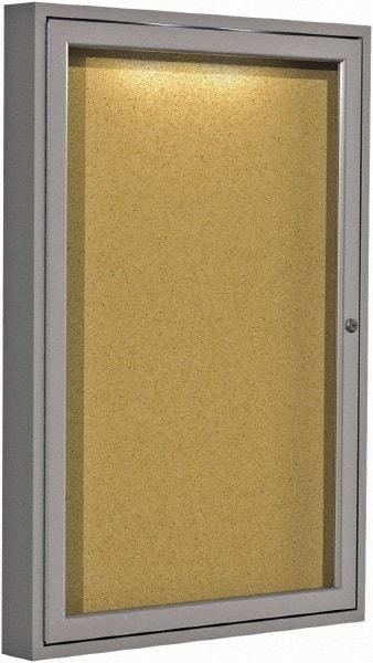 Ghent - 96-1/2" Wide x 48-1/2" High Open Cork Bulletin Board - Rubber, Confetti (Color) - Eagle Tool & Supply