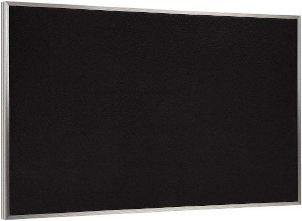 Ghent - 72-1/2" Wide x 48-1/2" High Open Cork Bulletin Board - Rubber, Black - Eagle Tool & Supply