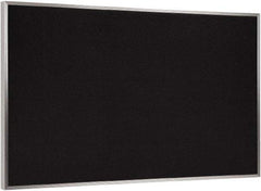 Ghent - 72-1/2" Wide x 48-1/2" High Open Cork Bulletin Board - Rubber, Black - Eagle Tool & Supply