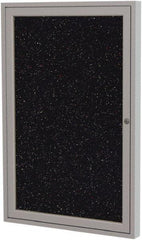 Ghent - 36" Wide x 24" High Enclosed Cork Bulletin Board - Rubber, Confetti (Color) - Eagle Tool & Supply