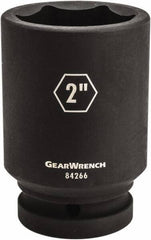 GearWrench - 1" Drive 2-3/4" Deep Impact Socket - 6 Points, 3-17/40" OAL - Eagle Tool & Supply