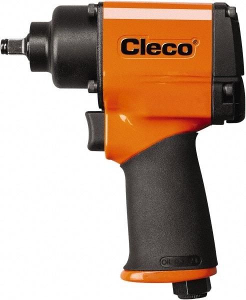 Cleco - 3/8" Drive, 8,000 RPM, 420 Ft/Lb Torque Impact Wrench - Pistol Grip Handle, 1,600 IPM, 27 CFM, 90 psi, 1/4" NPT Inlet - Eagle Tool & Supply