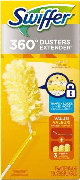 Swiffer - 6" Long Fiber & Plastic Duster - 6" OAL, Yellow - Eagle Tool & Supply