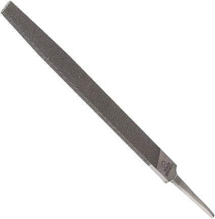 Anglo American - 10" Long, Smooth Cut, Triangle American-Pattern File - Double Cut, 0.67" Overall Thickness, Tang - Eagle Tool & Supply