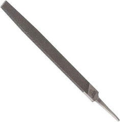 Anglo American - 6" Long, Bastard Cut, Triangle American-Pattern File - Double Cut, 0.39" Overall Thickness, Tang - Eagle Tool & Supply