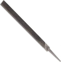 Anglo American - 4" Long, Smooth Cut, Mill American-Pattern File - Single Cut, 0.1" Overall Thickness, Tang - Eagle Tool & Supply